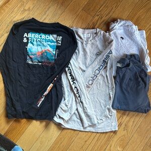 LOT OF 4 ABERCROMBIE KIDS LONG SLEEVE SHIRTS
